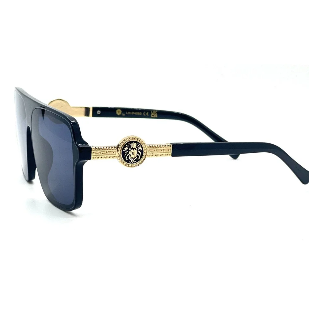 Men Sunglasses Fashion Designer Gold Accents Fashion‎ Shades Hip Hop Street Wear